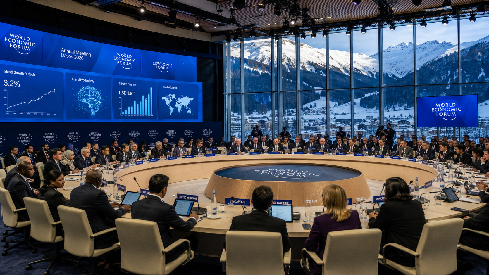 world economic forum annual meeting with global leaders